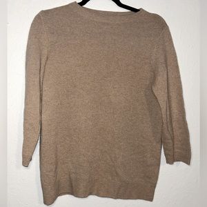 Talbots 100% cashmere tan sweater